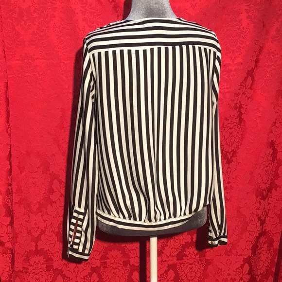 Worthington striped wrap blouse size medium - Picture 6 of 11